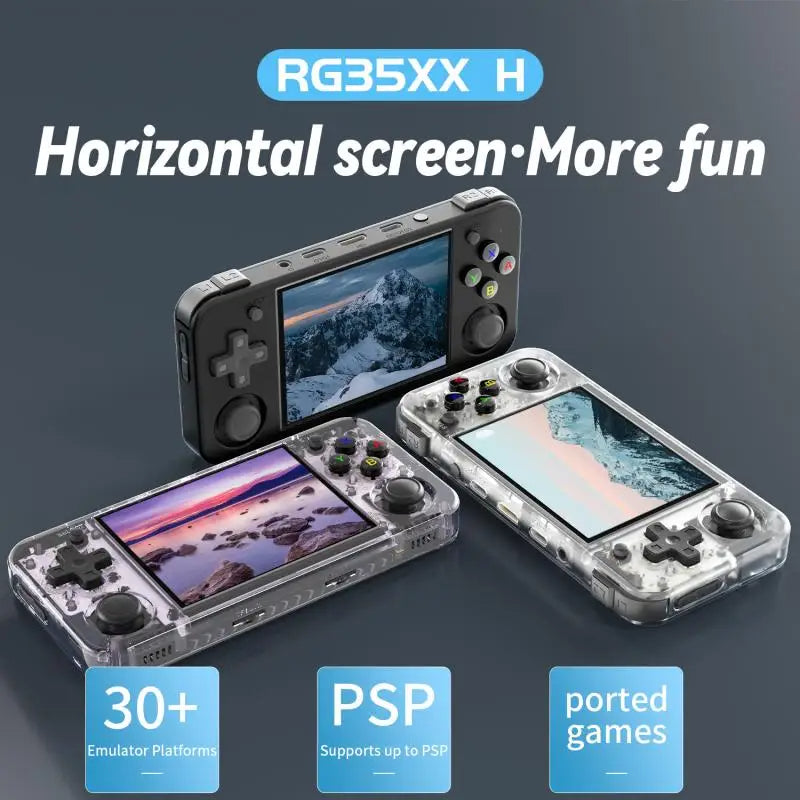 RG35XX H Handheld Game Console Linux 3.5 inch IPS Screen H700 Retro Video Games Player 3300mAh 64G 5528 Classic Games