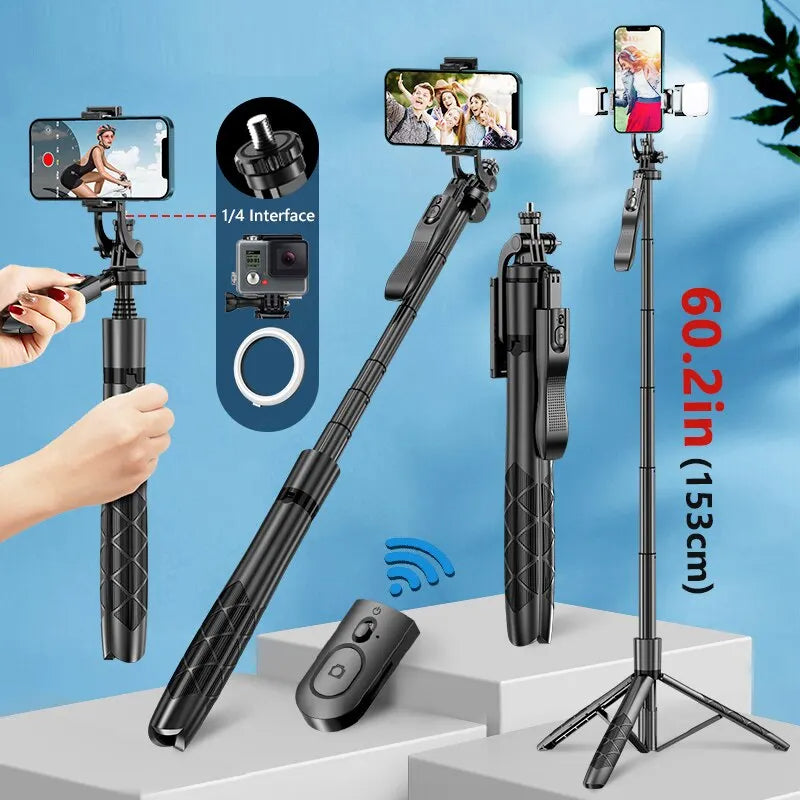 INRAM-L16 Wireless Selfie Stick Tripod Stand Foldable Monopod For Gopro Action Cameras Smartphones Balance Steady Shooting Live