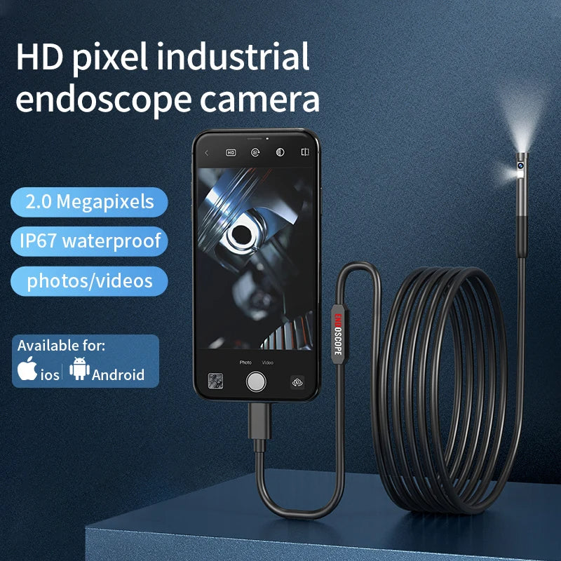 INSKAM Endoscope Inspection Camera 3 in 1 Micro USB/Type-C Mini Inspection Camera for IOS iphone Waterproof Pipeline Borescope